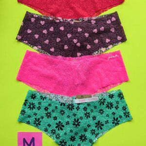 Victoria's Secret PINK Seamless Lace Cheeky Size M Panty Bundle - 4 pairs